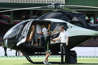 After taking a retirement from Test and ODI format of international cricket, Veteran Australian opener David Warner has arrived at his home venue, Sydney Cricket Ground by a helipad to feature in a Big Bash League (BBL) match between Sydney Thunders and Sydney Sixers on Friday.
