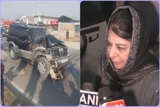 Etv Bharatjammu-and-kashmir-police-on-mehbooba-mufti-accident