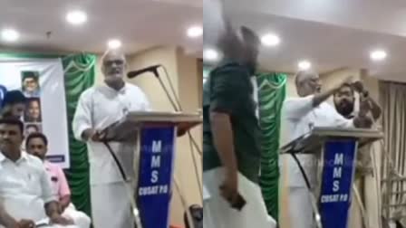 IUML Ernakulam district meeting  IUML meeting clash  മുസ്ലിം ലീഗ്  ഹംസ പാറക്കാട്