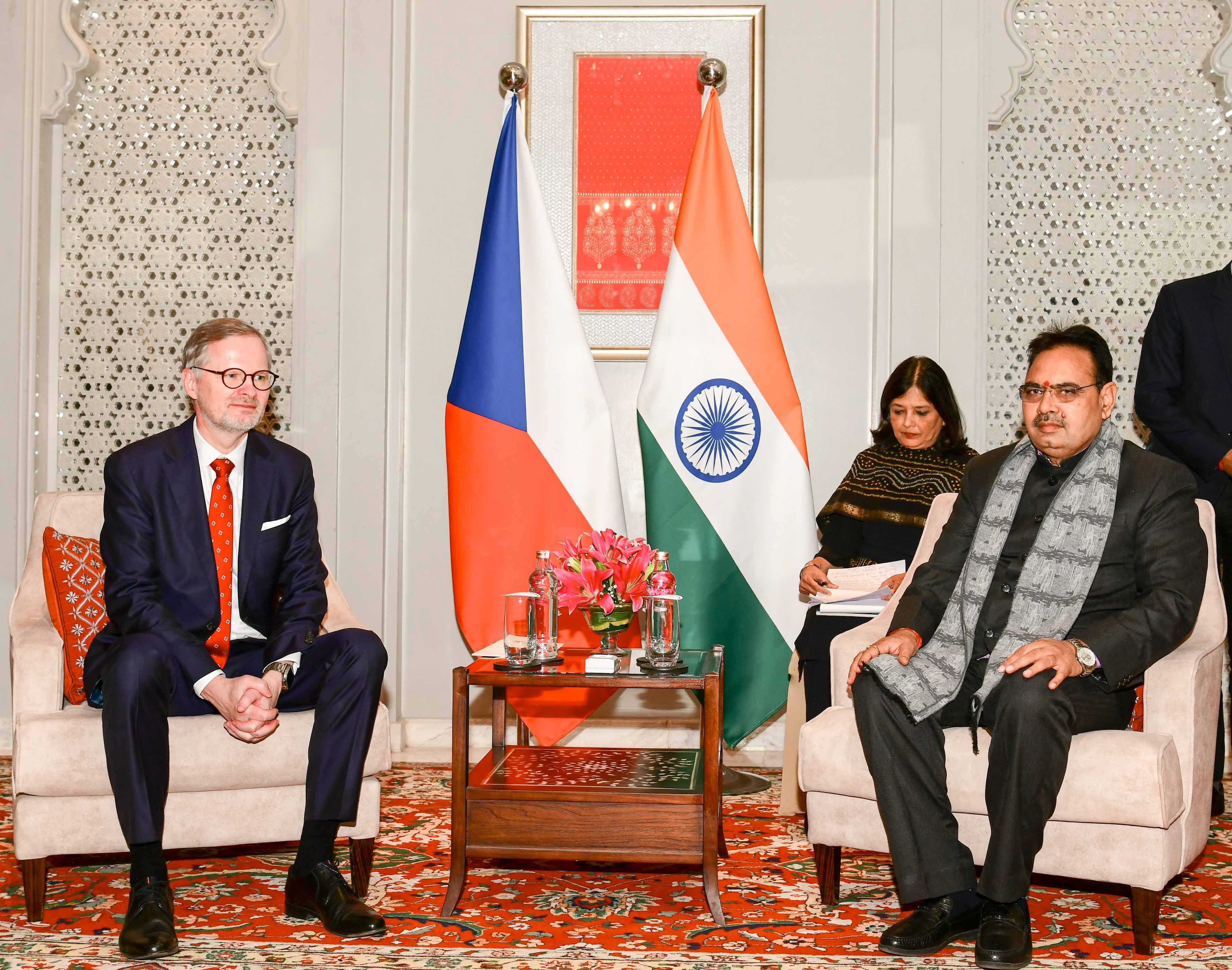 CM Bhajanlal met Czech PM petr fiala