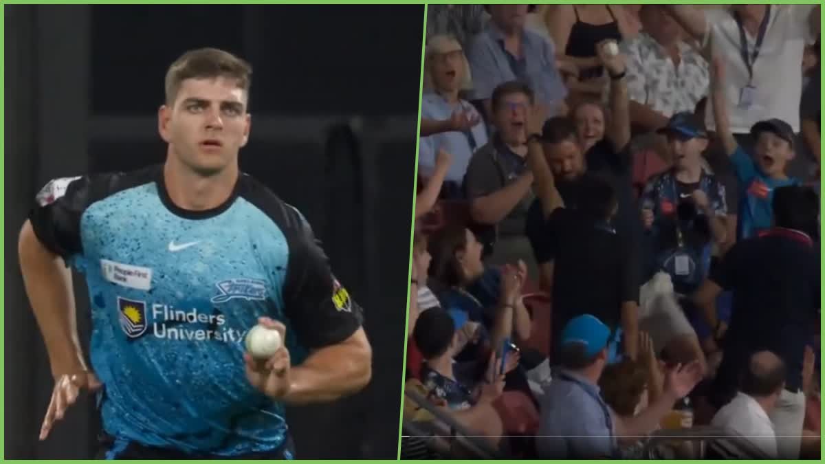 LIAM HASKETT CATCH  SON HITS FOR SIX FATHER TAKES CATCH  LIAM HASKETT FATHER CATCH  BBL VIRAL VIDEO