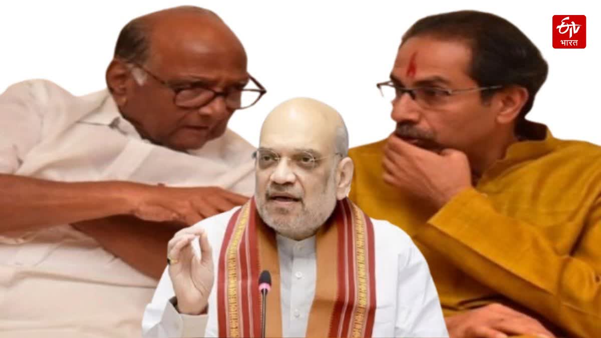 Amit Shah Sharad Pawar Uddhav Thackeray