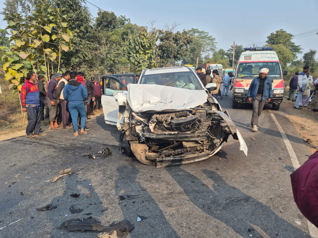 Car destroyed in accident