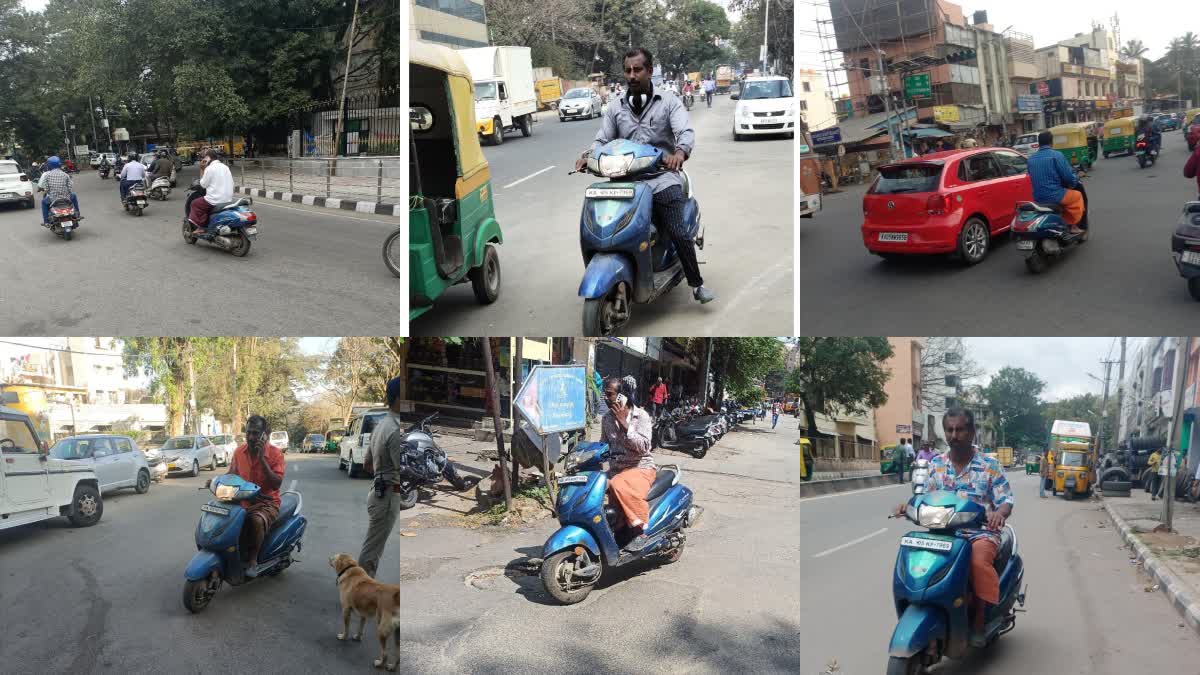 Scooter owner violated rules  fined Rs 3 20 lakh  traffic police karnataka bengaluru  ട്രാഫിക് നിയമങ്ങള്‍ ലംഘിച്ചു  ബംഗളൂരു സിറ്റി ട്രാഫിക് പൊലീസ്