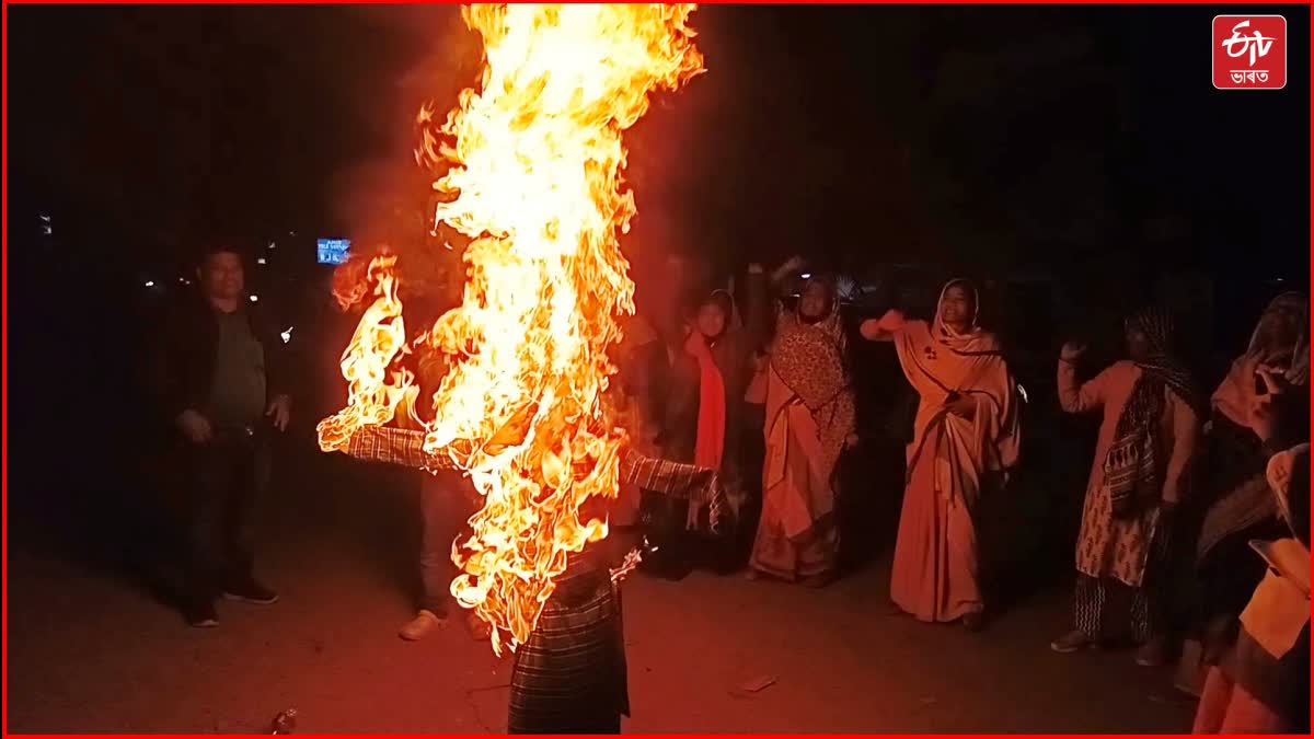 Effigy Burnt in Kalgachia