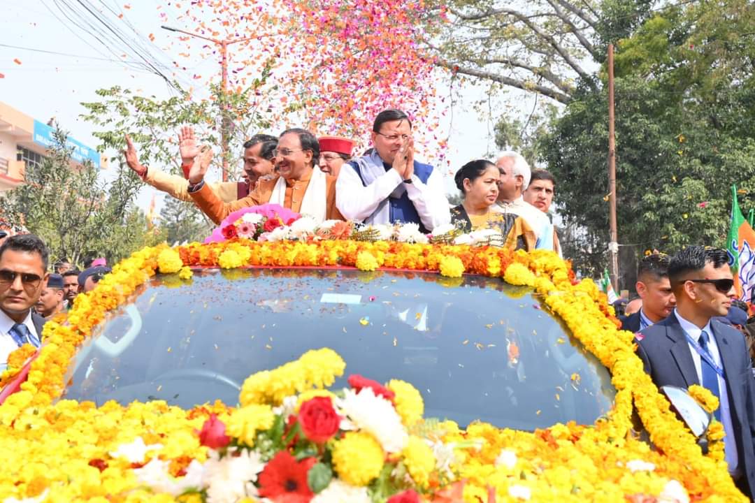 CM Dhami road show in Haridwar