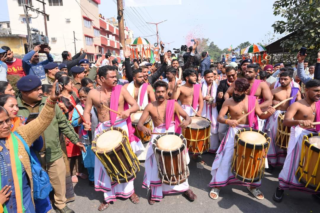 CM Dhami road show in Haridwar