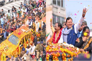 CM Dhami road show in Haridwar