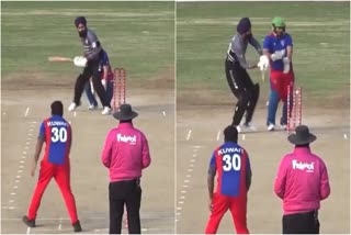 Unique Spin In Kuwait Cricket Match