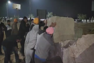 Farmers on the Ambala-Shambhu border threw the barricades in the river