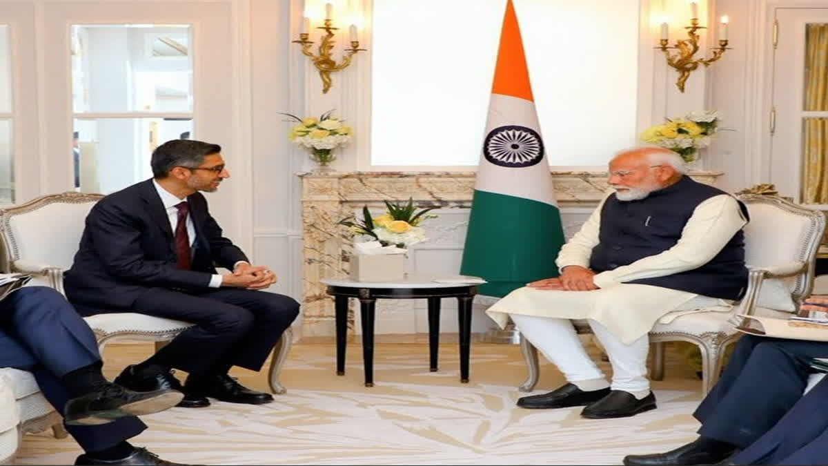 Google CEO Sundar Pichai 'delighted' to meet PM Modi, discusses "incredible" opportunities