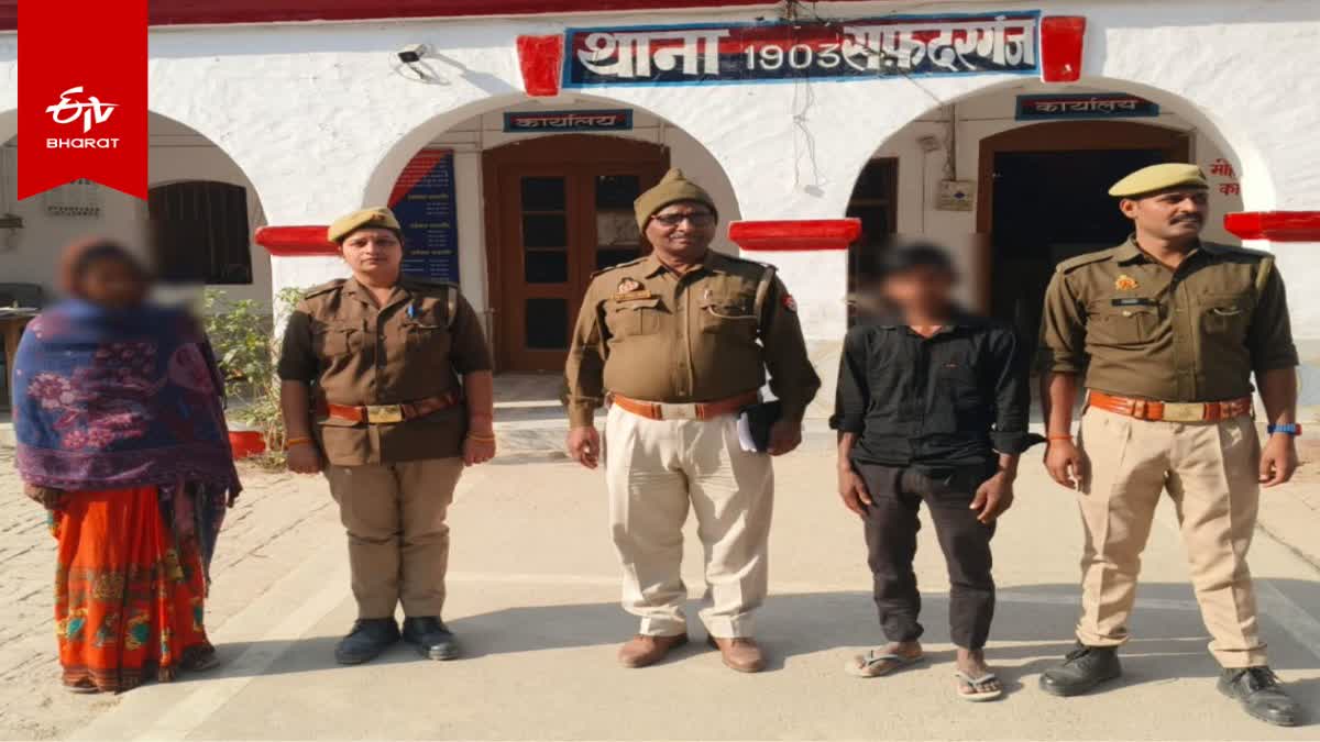 पुलिस की गिरफ्त में हत्यारोपी.