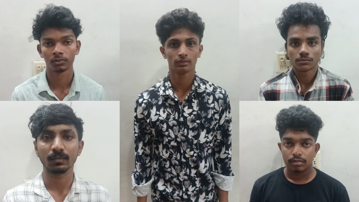 RAGGING AT NURSING SCHOOL KOTTAYAM  FIVE STUDENTS ARRESTED KOTTAYAM  RAGGING CASE IN KOTTAYAM  നഴ്‌സിങ് കോളജ് റാഗിങ് അറസ്റ്റ്