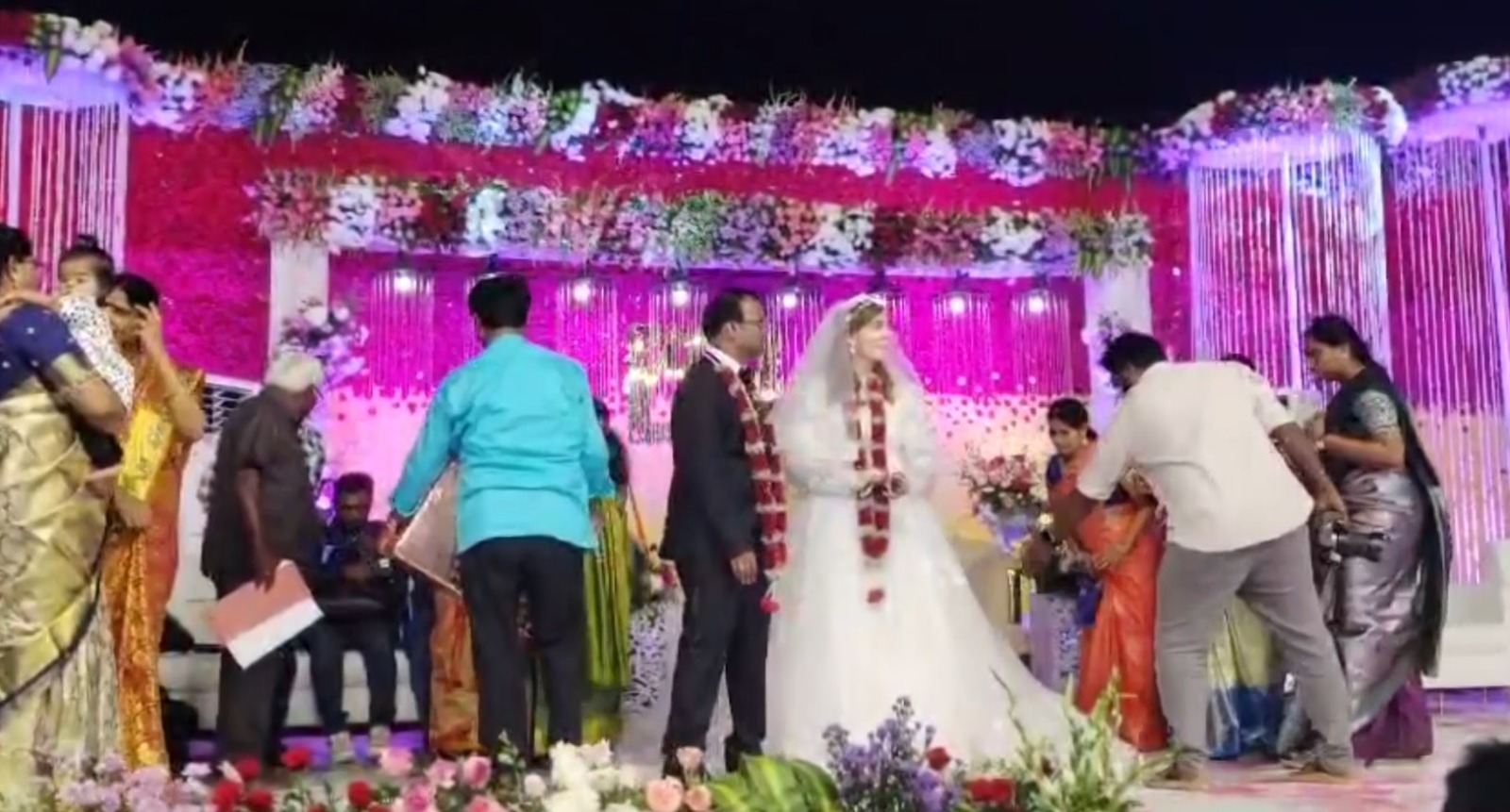 Pagidipalli Mani Anand tied the knot with Amber from the US in a grand Christian ceremony