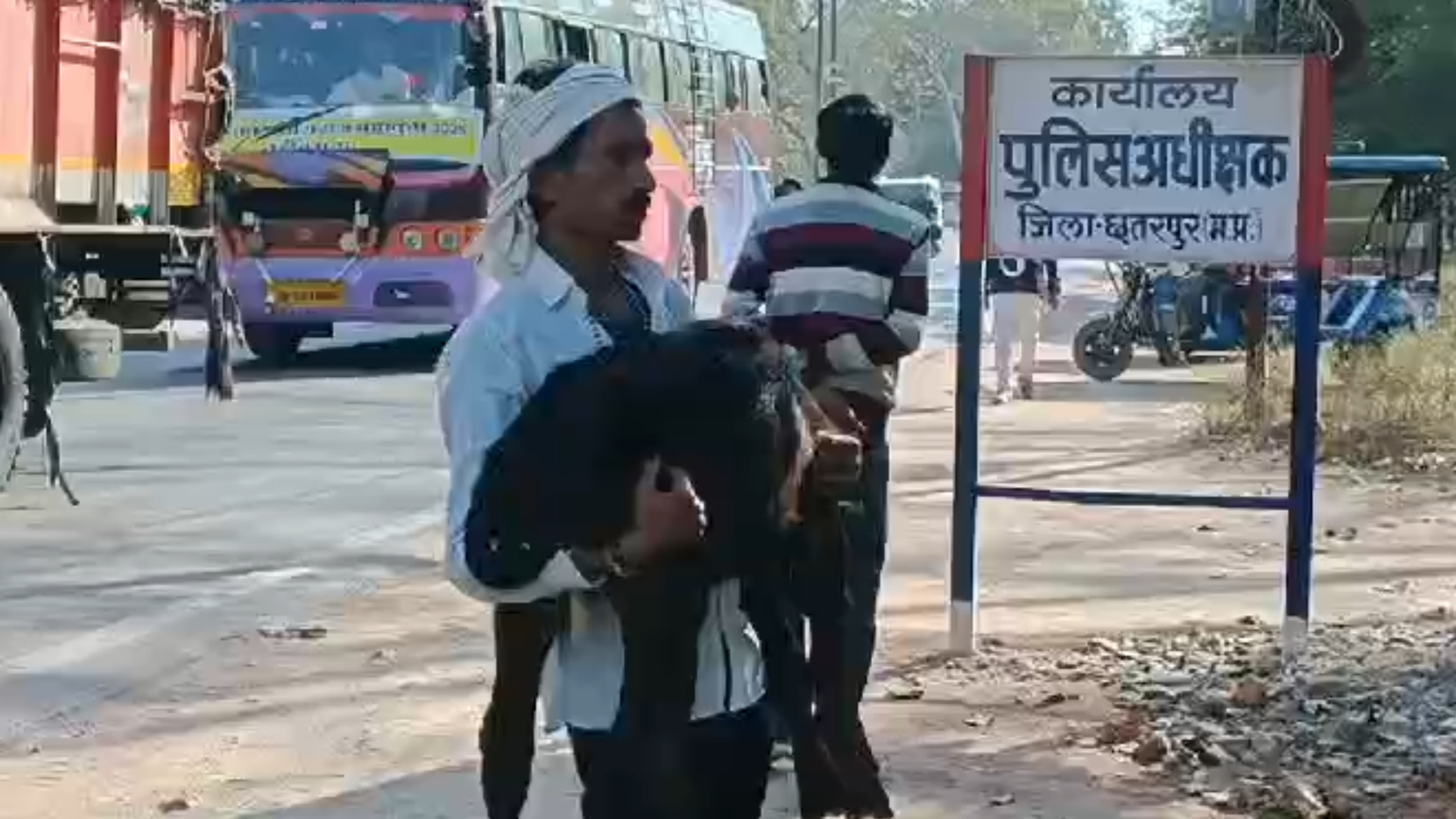 FARMER REACHED SP OFFICE WITH CALF