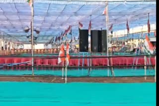 A venue of Rahul Gandhi Bharat Jodo Nyay yatra