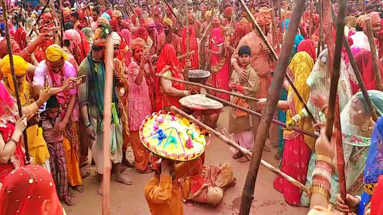 holi festival of colours mathura india