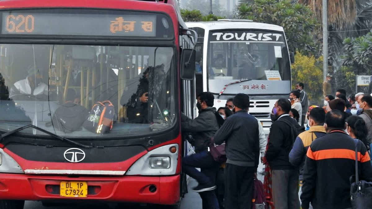 A Delhi Transport Corporation bus hit a pole on the side of a road in west Delhi's Rajouri Garden leaving at least 18 people injured. Police said that the bus was going from Sarai Kale Khan to Nangloi when the incident took place. An FIR under applicable sections of the law has been registered.