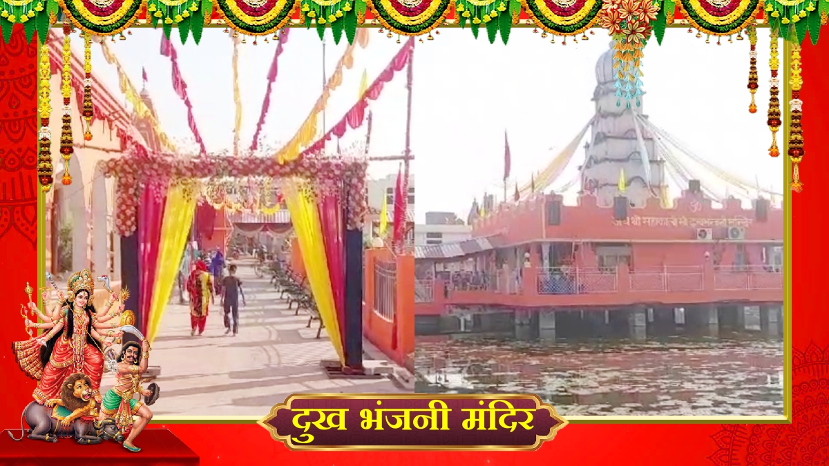 offer milk to Kali Mata at Maa Dukh Bhanjani Mandir Ambala