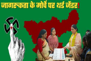 Dhanbad election icon third gender Shweta Kinnar making people aware about voting