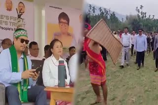 Meghalya CM conrad sangma campaigns FOR party CANDIDATE Ampareen Lyngdoh