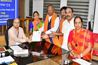 Former DCM K S Eshwarappa filed nomination in Shivamogga