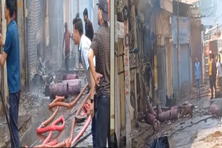 Fire in three-storey building in Ajmer, several cylinders exploded, no casualties in the accident