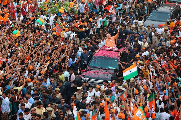 PM Modi Road Show in Dausa