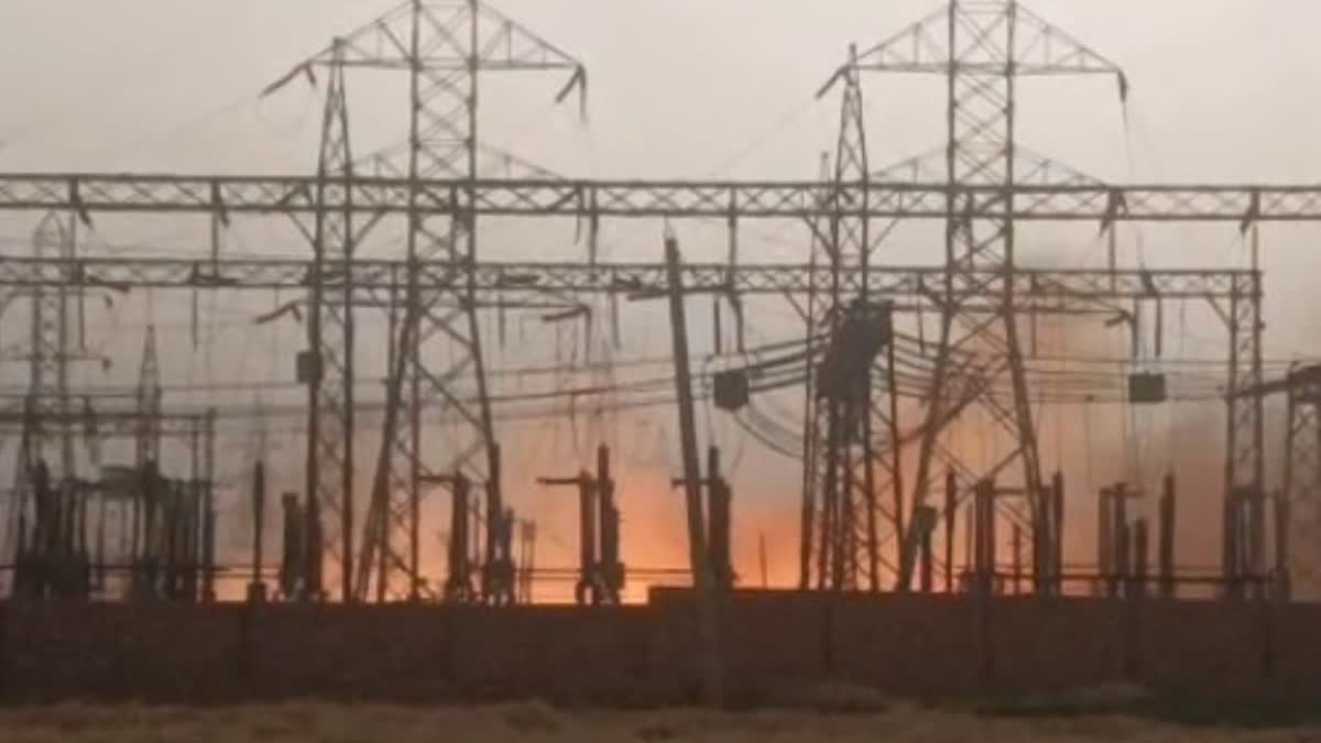 Wheat field caught fire In kaithal