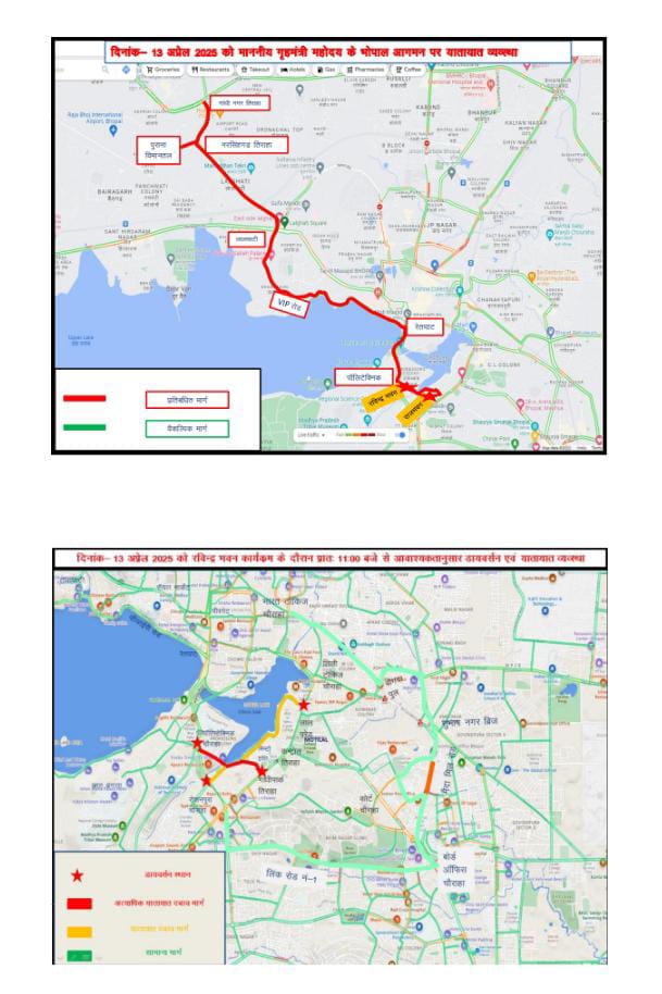 bhopal traffic system change in some routes