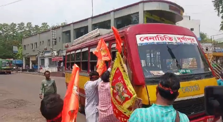 BJP Hoists Saffron Flags