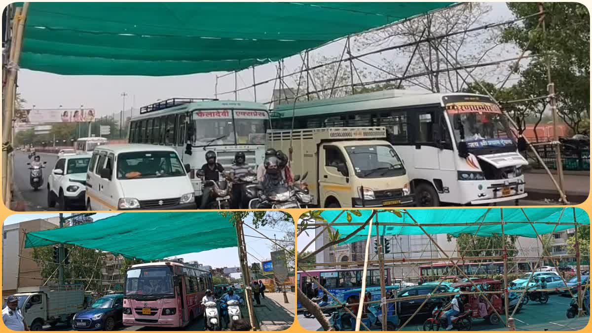 GREEN SHED NET AT TRAFFIC SIGNAL