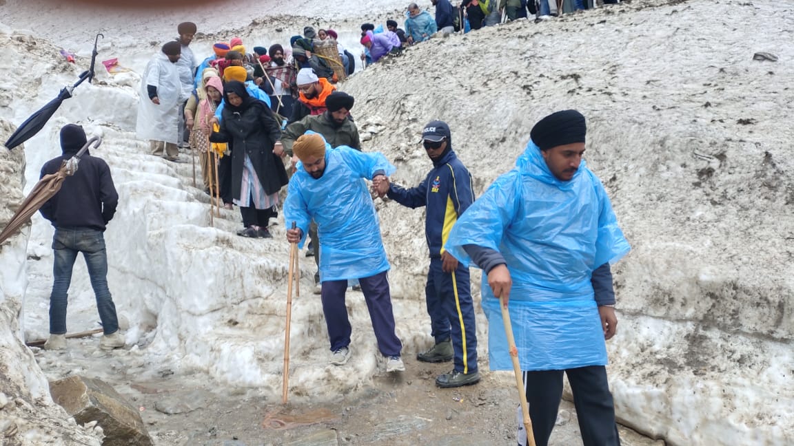 Glacier built in Hemkund Sahib