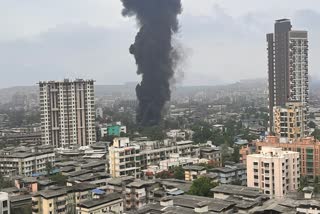 MASSIVE FIRE BROKE OUT AT CHEMICAL COMPANY IN THANE'S MIDC AREA