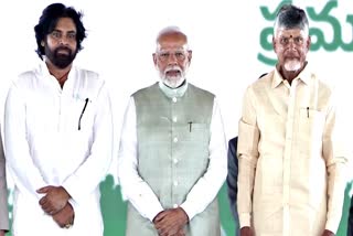 Chandrababu Naidu and Jana Sena chief Pawan Kalyan with PM Modi