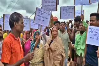 Artificial flood in Silchar; local people Protest against water resource department