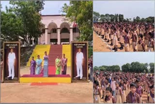 Teachers and Students Tribute to Ramoji Rao