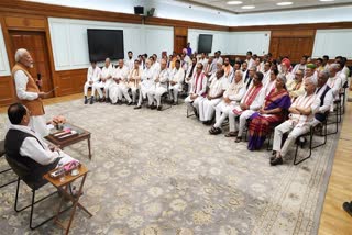 PM Modi addressing the NDA leaders