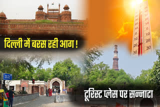 DELHI HEATWAVE AFFECTING TOURISTS