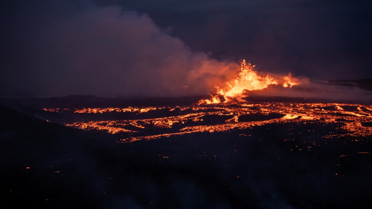 Iceland warns tourists to stay away from volcano erupting with lava and noxious gases