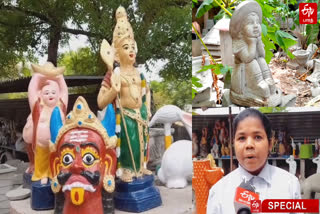 decorative toys made of cement in tanjore people are not interested to buy so workers are suffering