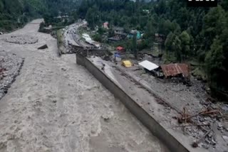 Etv BharatMany areas submerged in Himachal