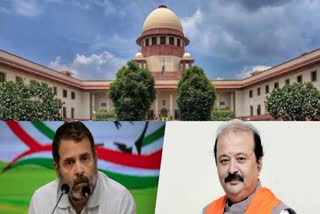 Modi Surname Defamation Case  Defamation Case  Purnesh Modi files caveat on Supreme Court  Purnesh Modi  Supreme Court  Modi Surname  Congress leader Rahul Gandhi  Rahul Gandhi  Congress  മോദി പരാമര്‍ശത്തിലെ അപകീര്‍ത്തി കേസ്  രാഹുല്‍ ഗാന്ധി  സുപ്രീം കോടതിയില്‍ കവിയറ്റുമായി പൂര്‍ണേഷ് മോദി  സുപ്രീം കോടതി  കവിയറ്റുമായി പൂര്‍ണേഷ് മോദി  പൂര്‍ണേഷ് മോദി  മോദി  കോടതി  രാഹുല്‍