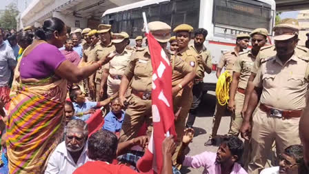 tirunelveli-district-sanitation-workers-are-protest-various-demands