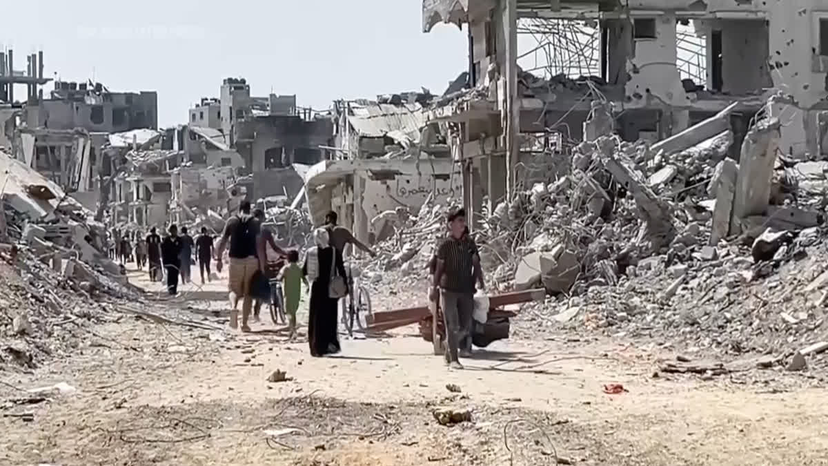 غزہ کے شہر شجائیہ میں تباہی کے دل دہلا دینے والے مناظر