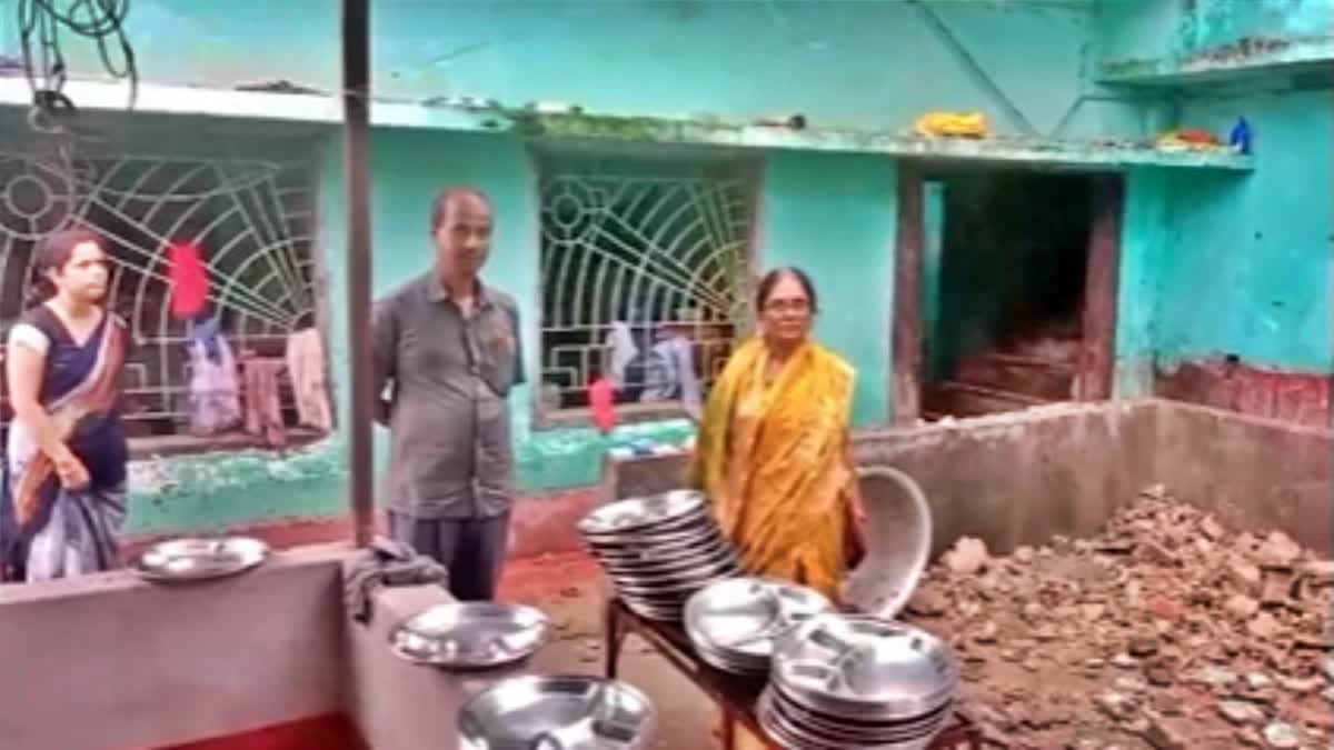 School Building fell in Madhepura