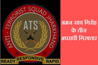 Jharkhand ATS arrested three criminals including sharp shooter of gangster Aman Saw gang