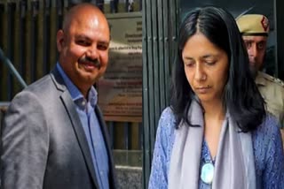 Bibhav Kumar (Left) and Swati Maliwal (Right)