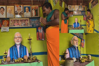 Tamil Nadu: A farmer built a temple of Prime Minister Modi