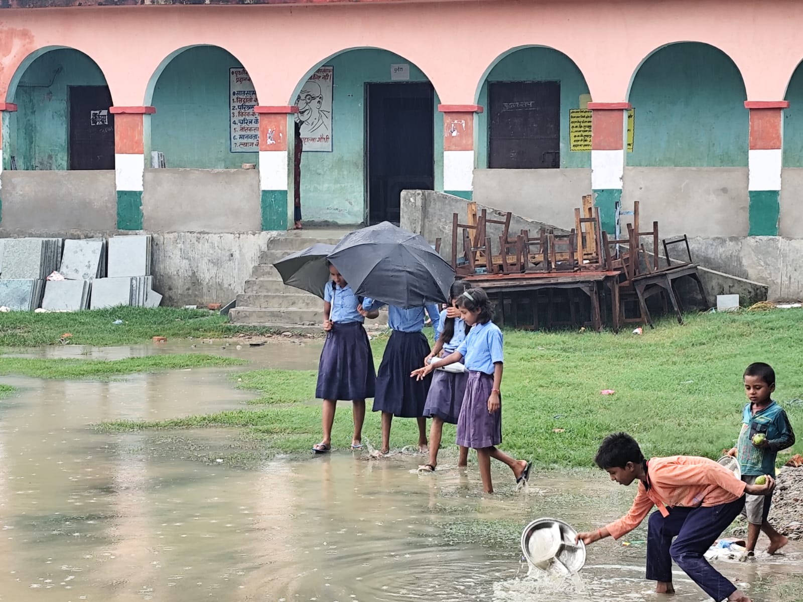 Waterlogging In Government School